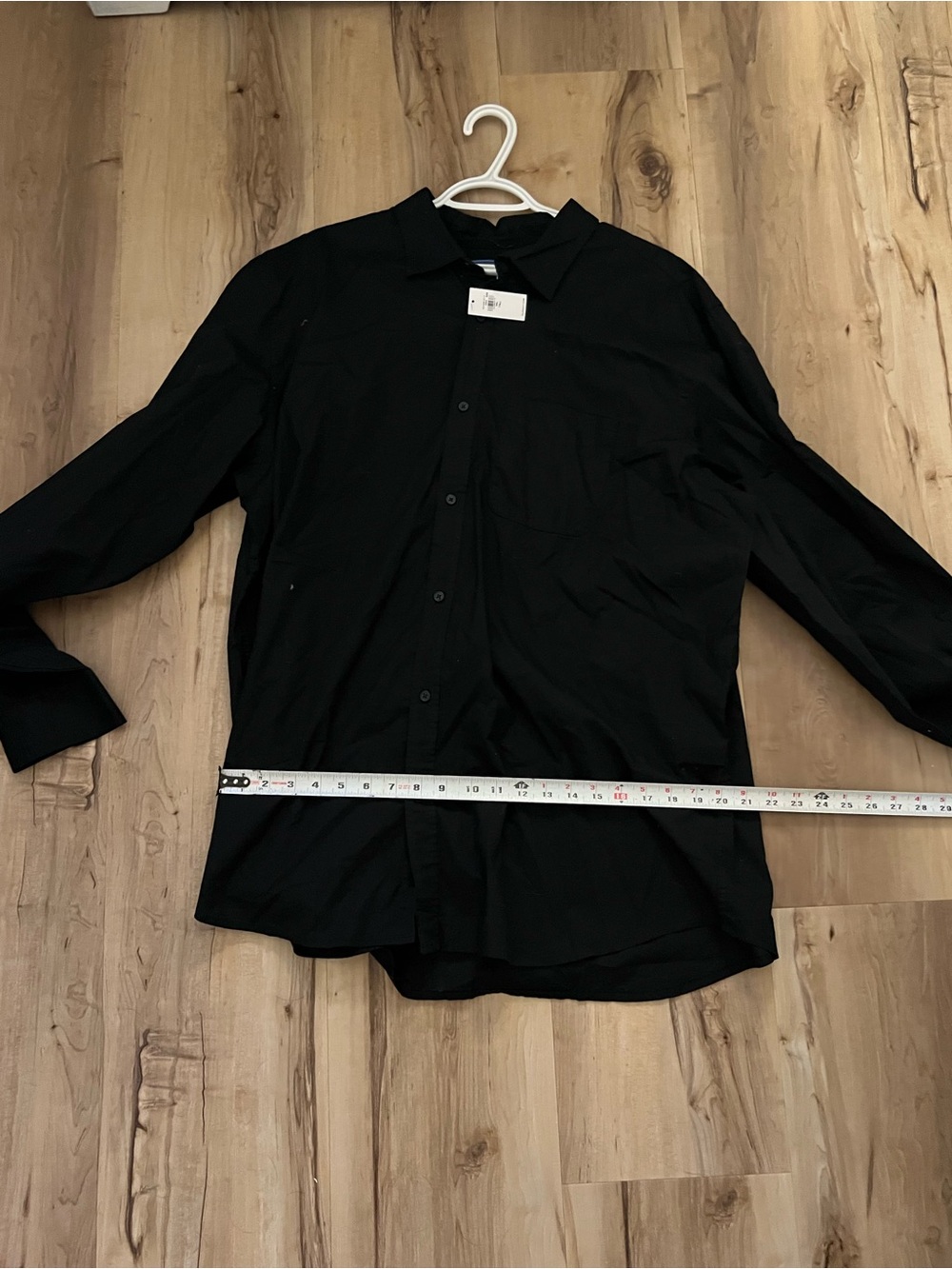 Old Navy Black Long-Sleeve Button-Down Shirt